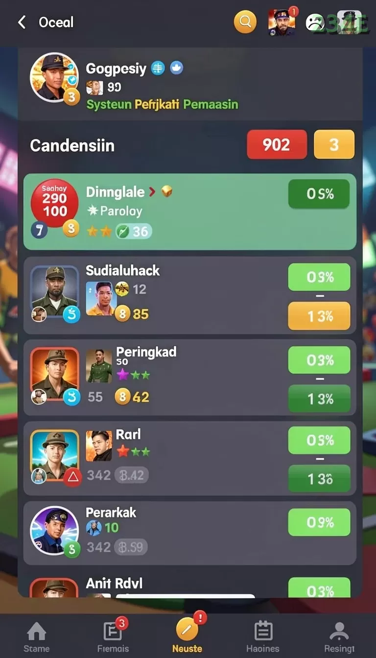 Cuplikan layar AA62 — aktivitas
