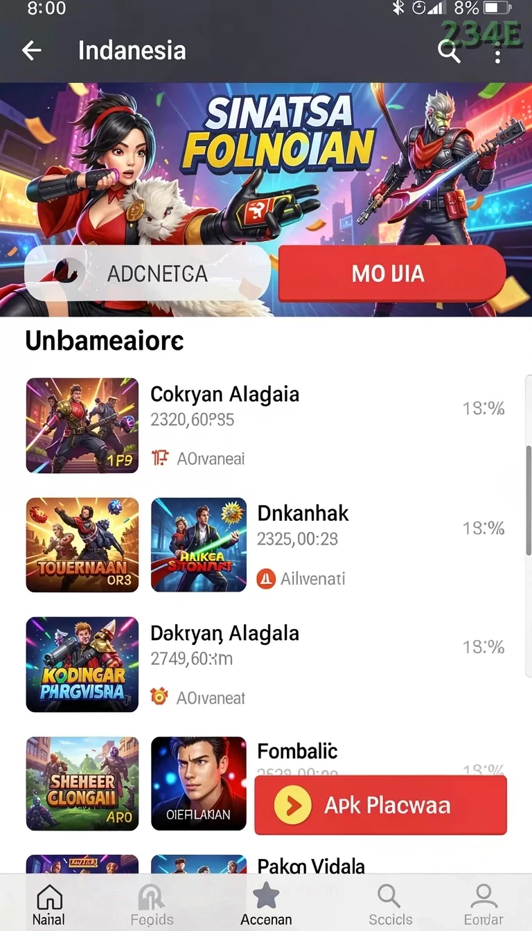 Cuplikan layar PRADA188 — menu navigasi